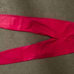 LAGENCE hot pink coated skinny jeans sz 28 only worn once!